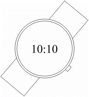 Intelligent wrist watch capable of automatically rotating interface along with gesture and control method thereof