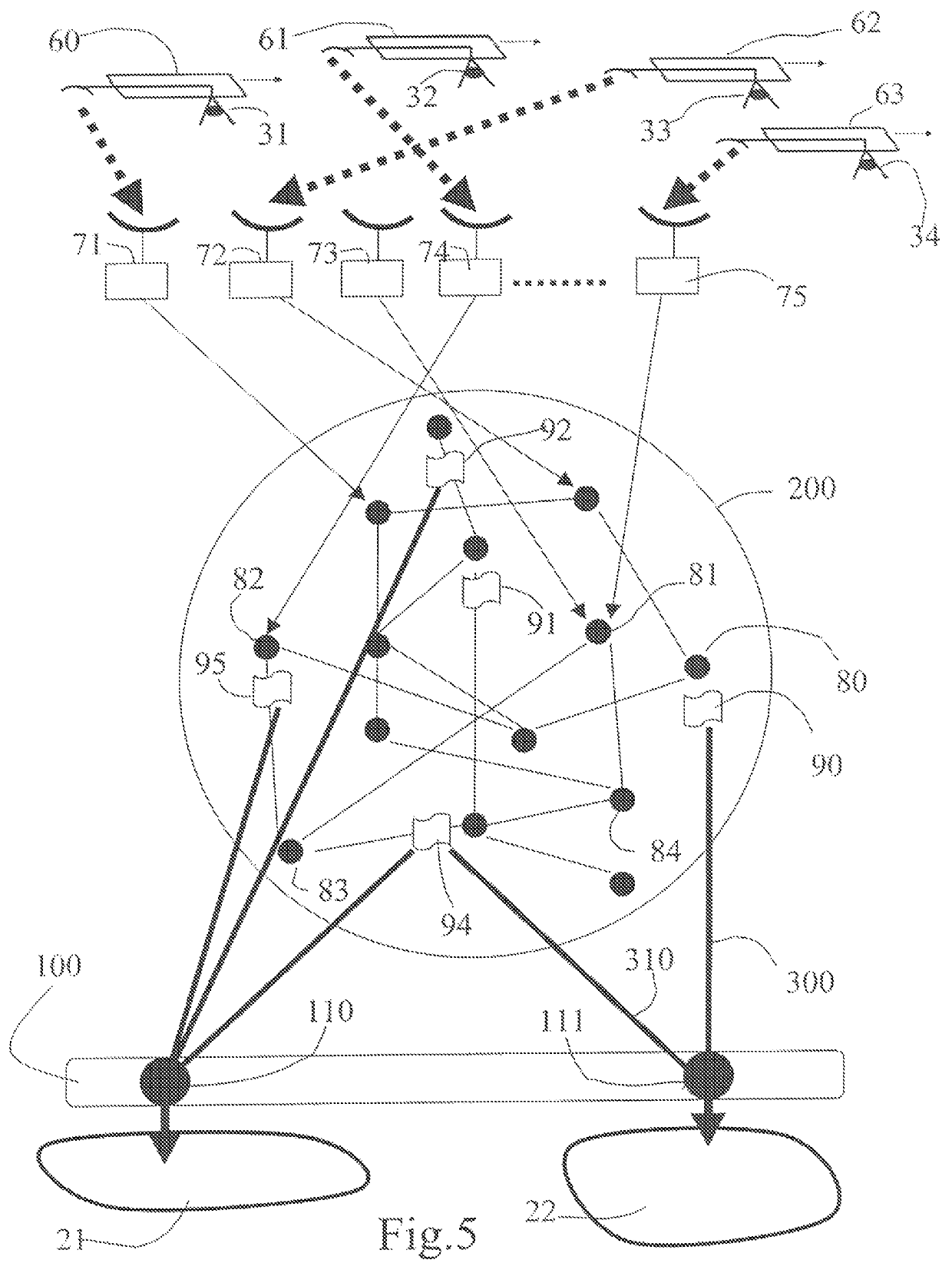 Method for creating maps by random processing of data received from moving sensors