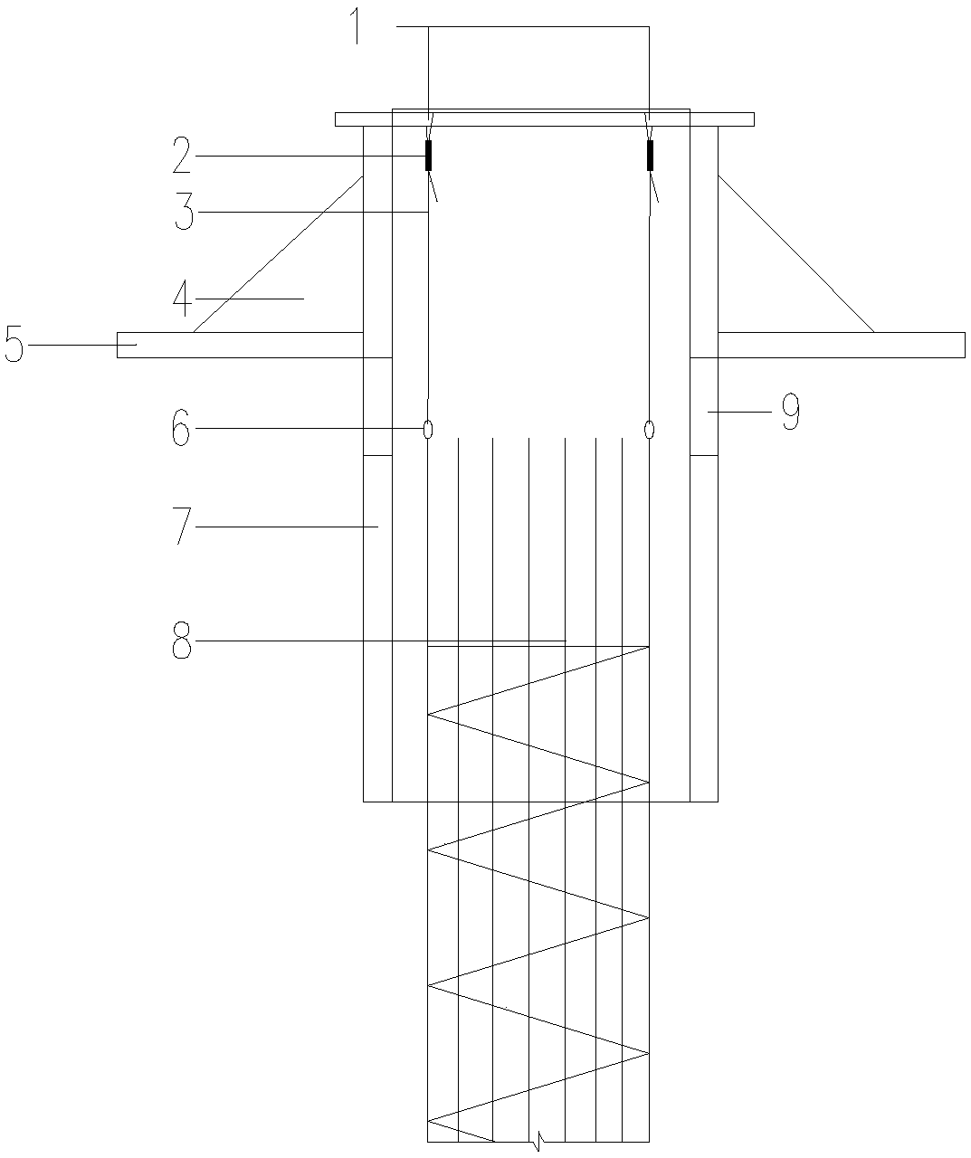 Method for preventing sinking of hole opening protective cylinder of slurry retaining wall hole forming cast-in-place pile