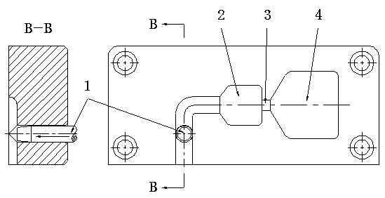 Water-assisted (co-injection) injection mold for complex-formed tube and stick plastic parts