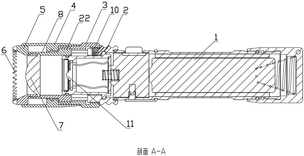 Focusing flashlight