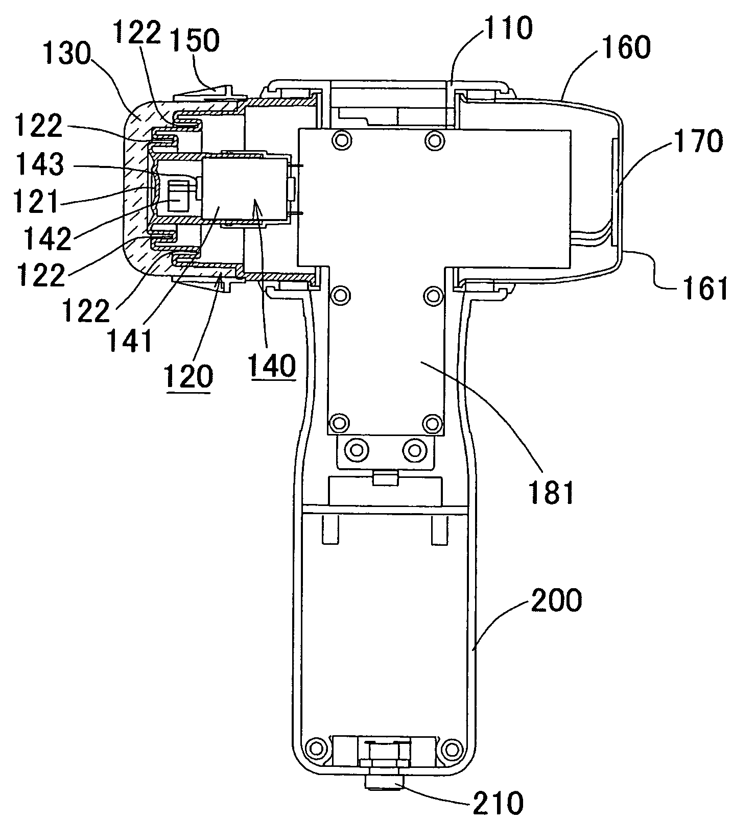 Cosmetic device having vibrator