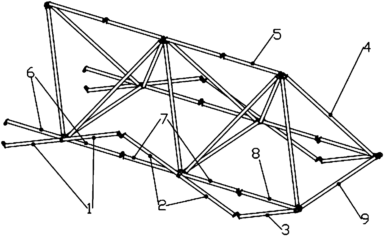 High-storage-ratio unfolding and supporting mechanism