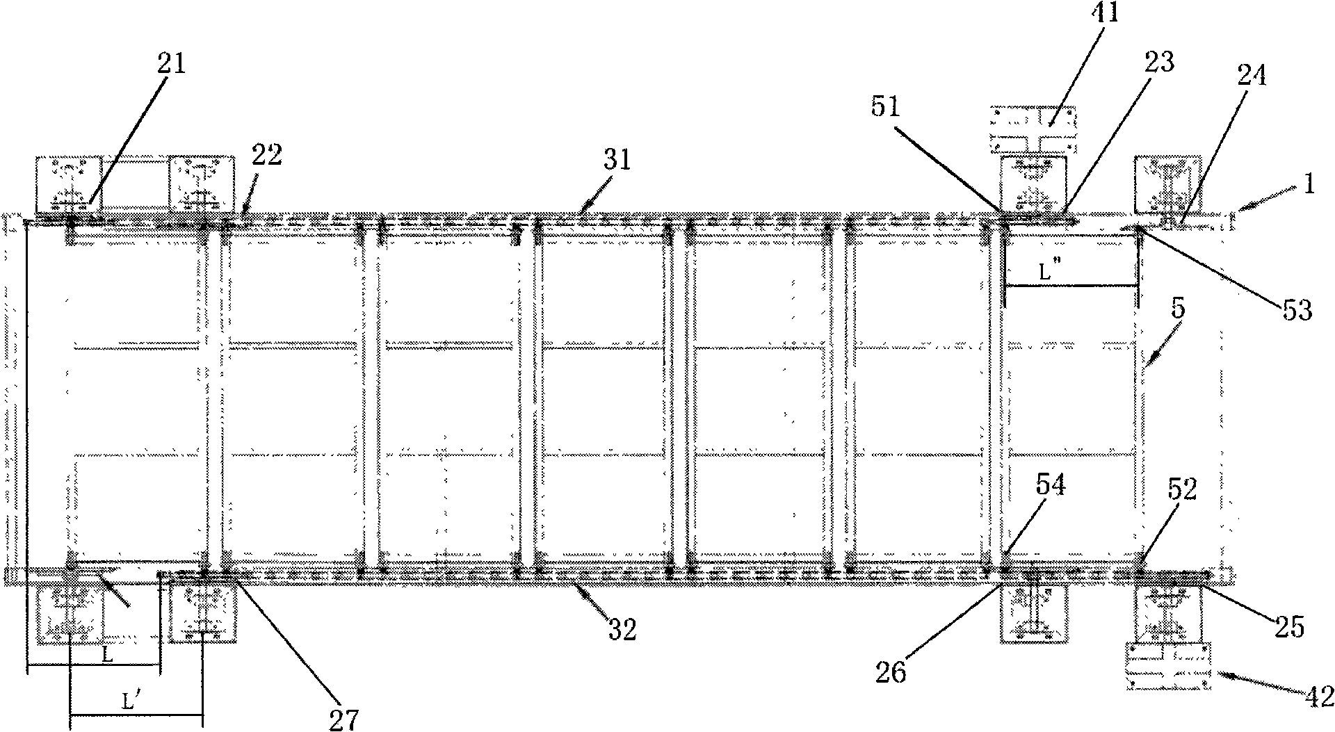 Flat plate freight carrying double-layer conveyer