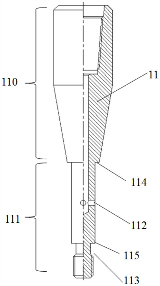 Flushing head, negative pressure sand washing device with flushing head and using method of negative pressure sand washing device