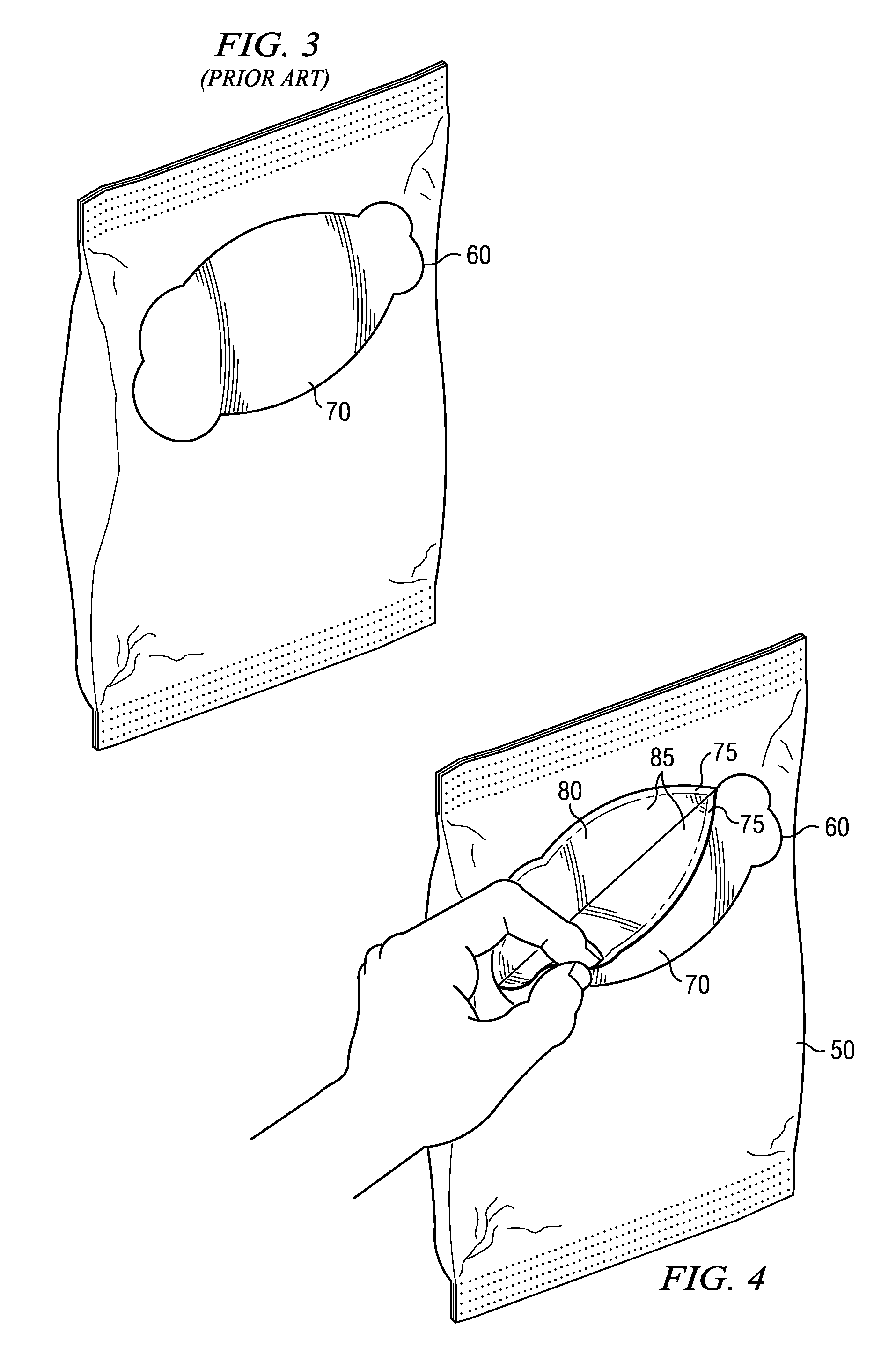 Multi-layer flexible package with removable section