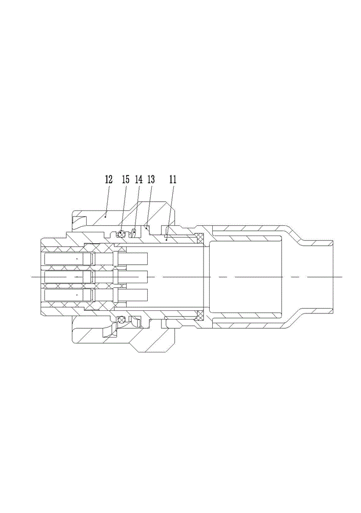 Locking threaded connector and assembly thereof