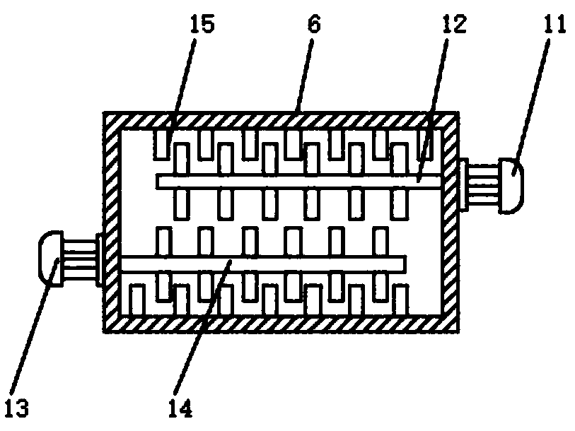 Building material crushing mixing and feeding device