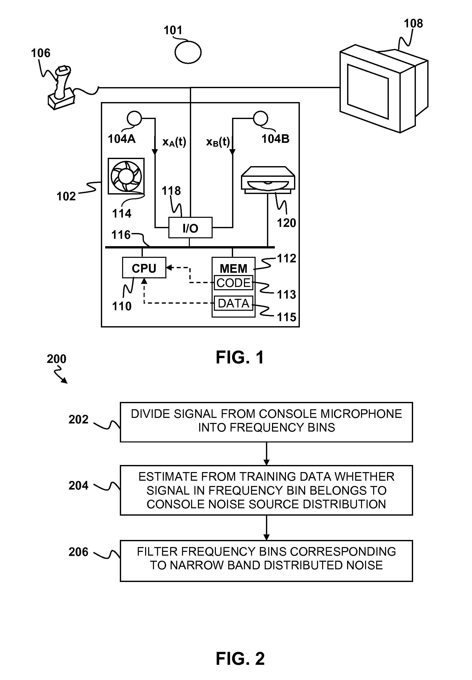 Noise removal for electronic device with far field microphone on console