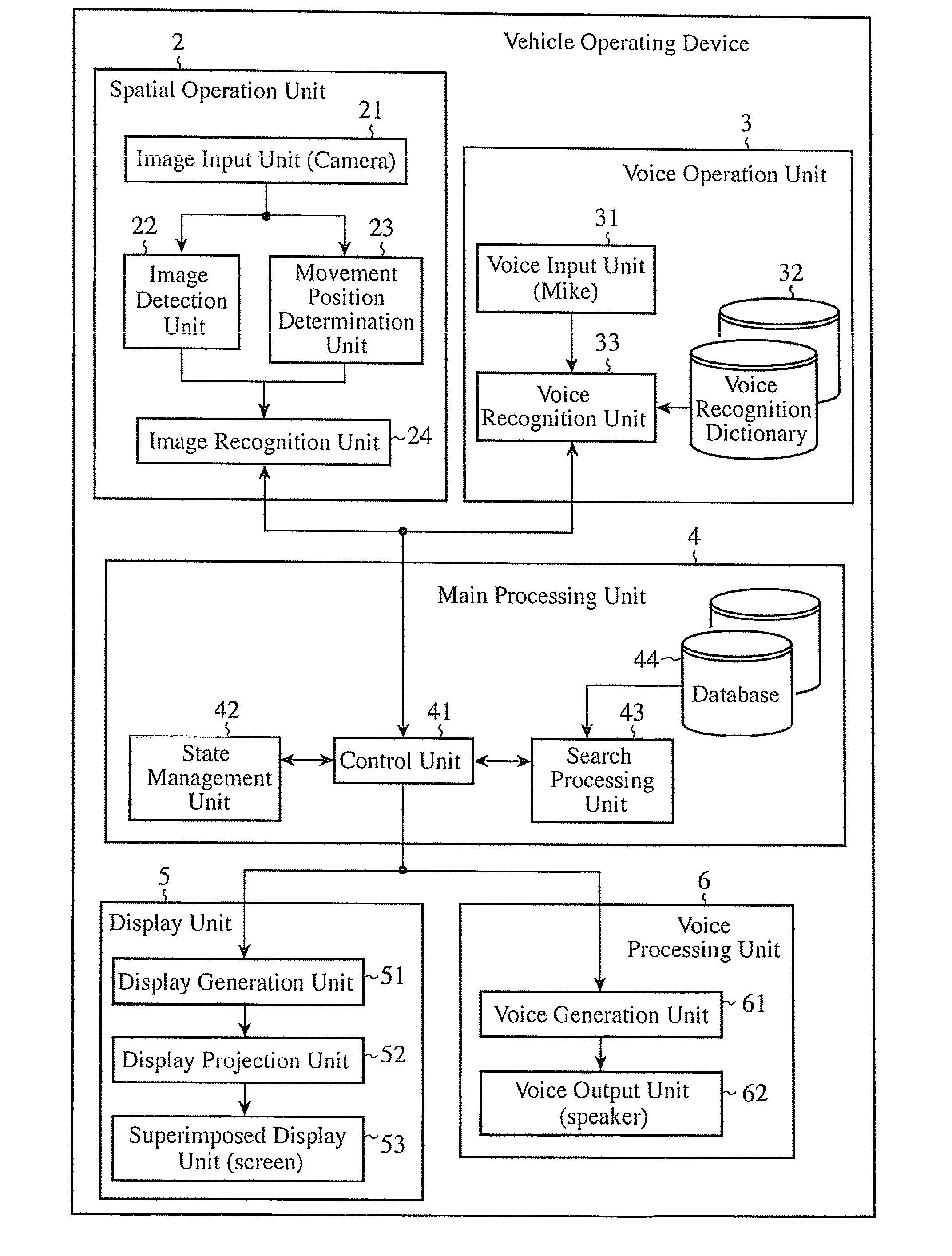 Vehicle operating device