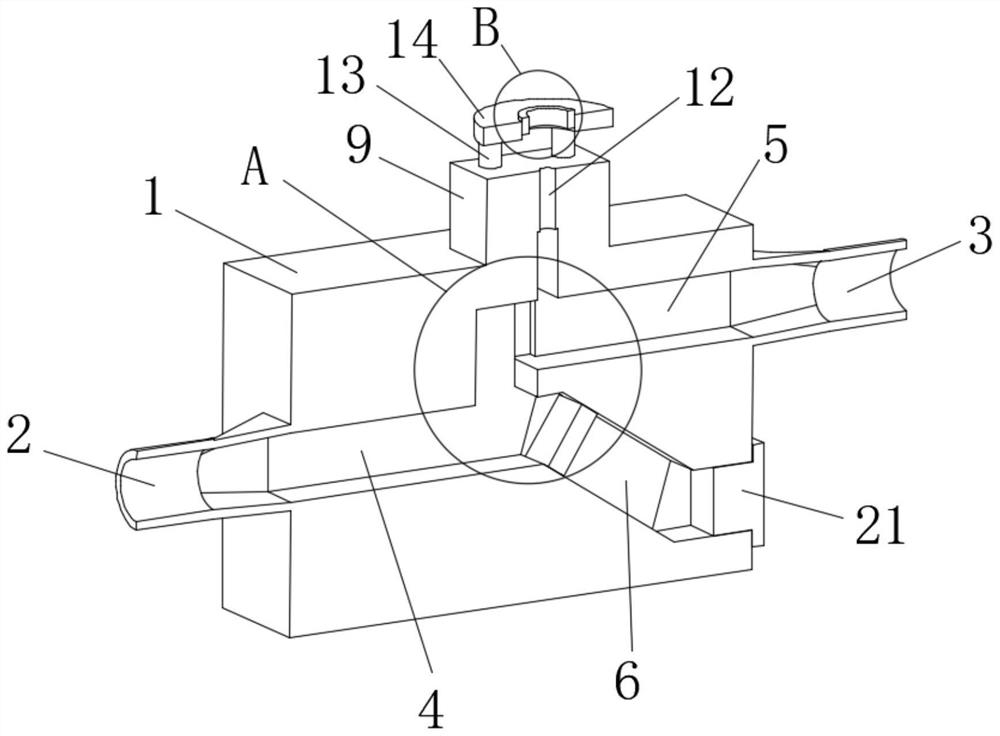 Sewage valve built-in dredging assembly