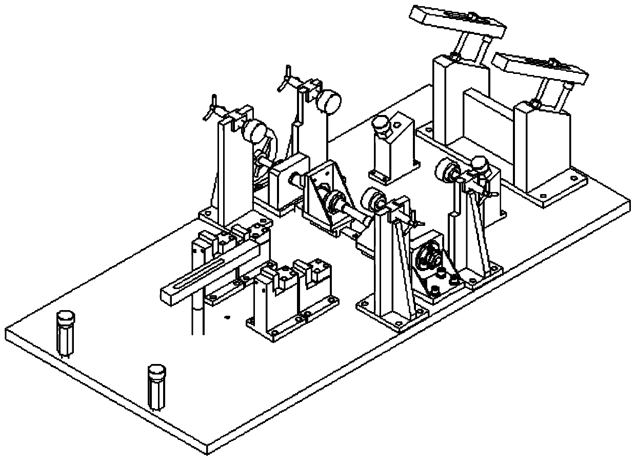 Mounting equipment used for machining excavator big arm front fork holes