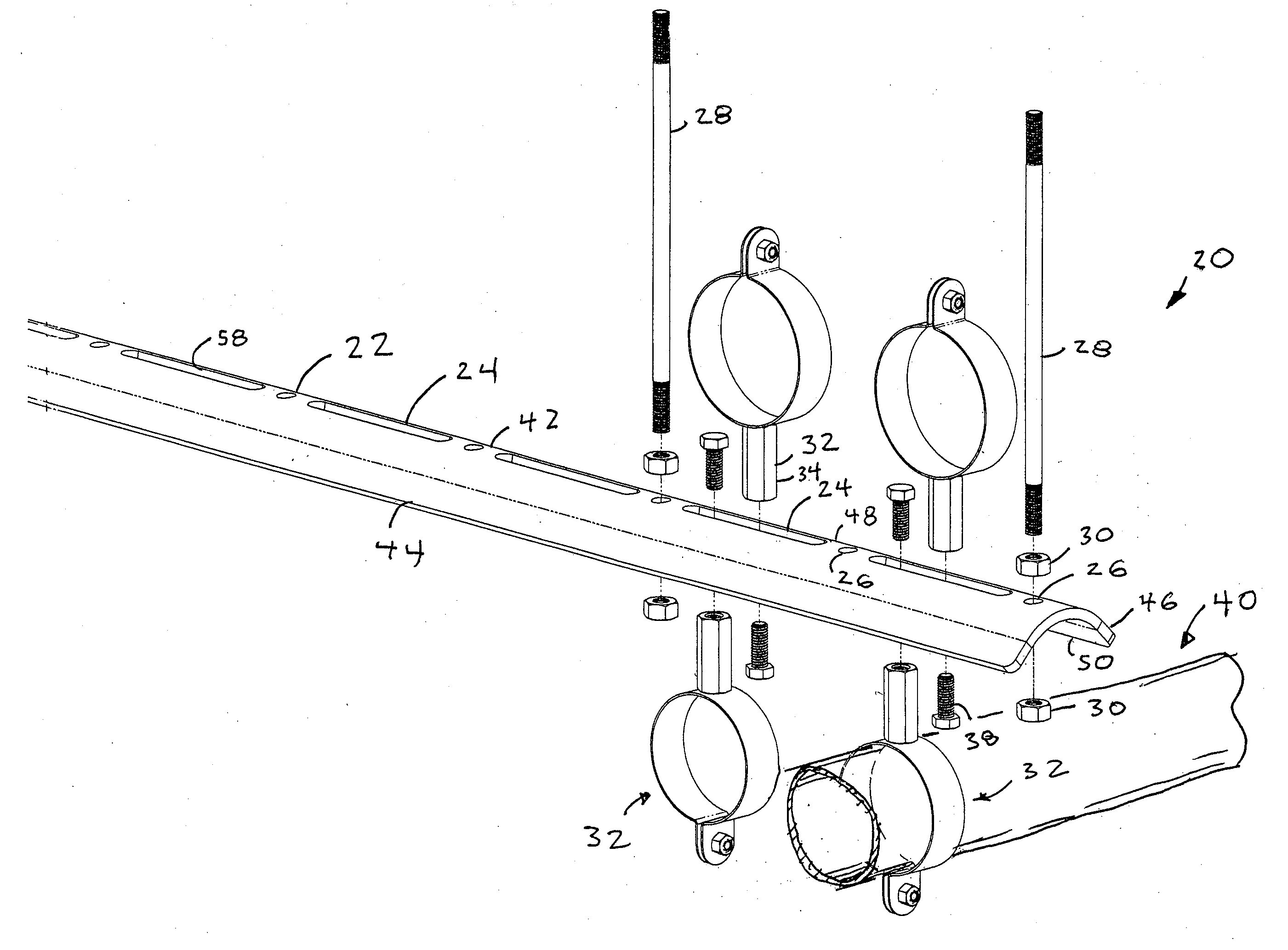 Sanitary Utility Hanger System