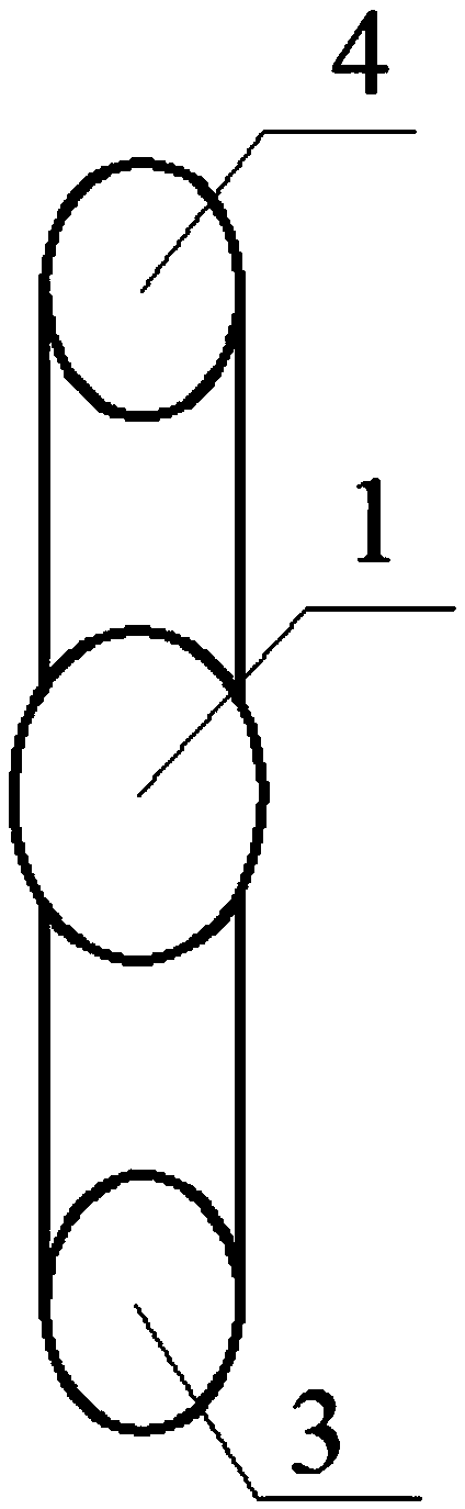 A flat double p-type radiant tube