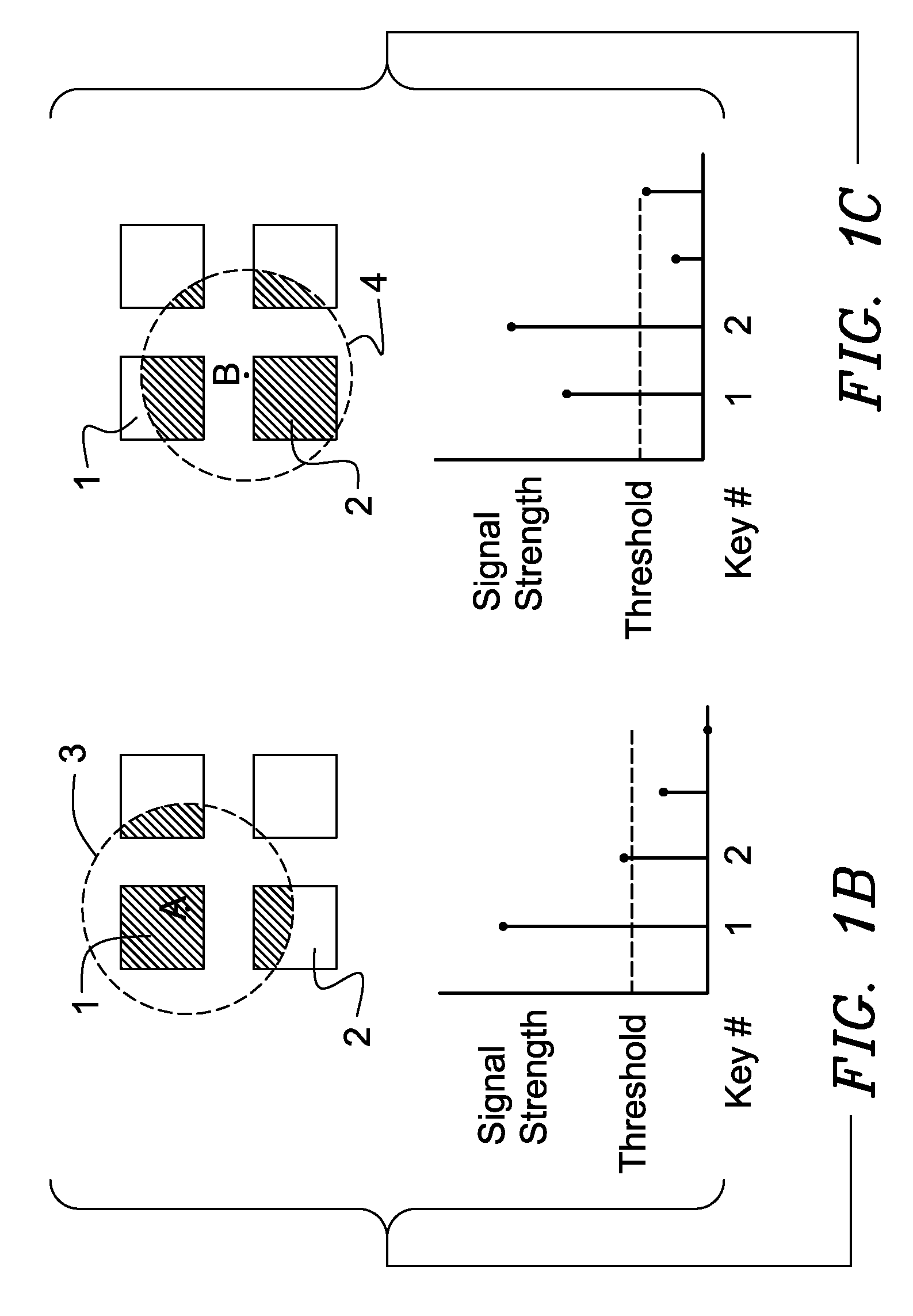 Capacitive Keyboard with Non-Locking Reduced Keying Ambiguity