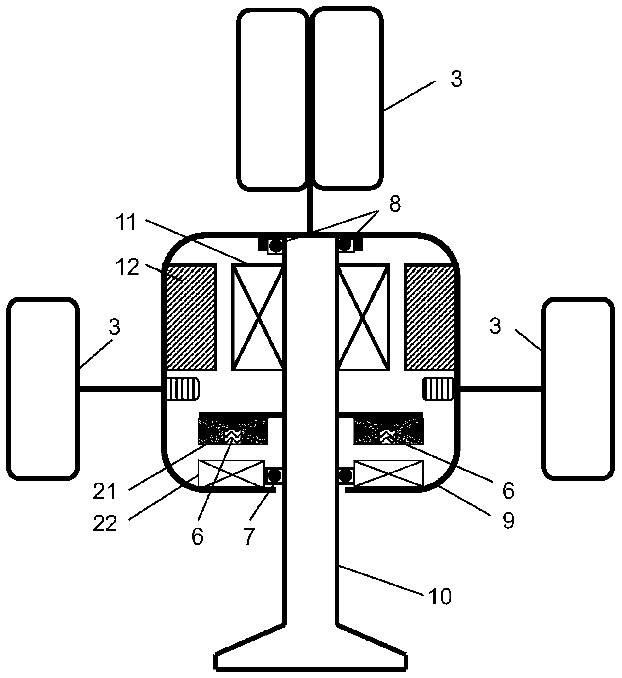 Magnetic suspension vertical-axis wind power unit control method based on neural network model prediction control