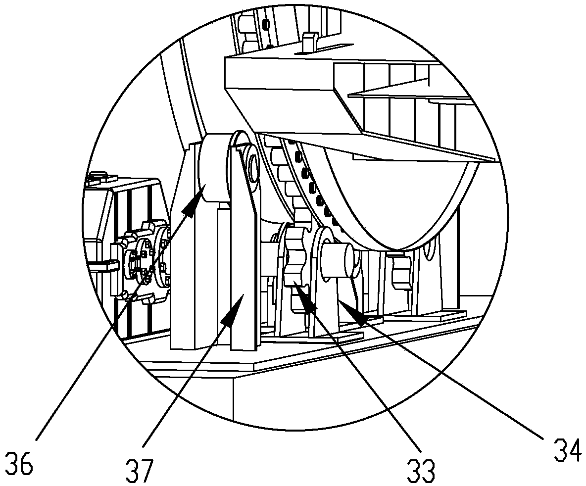 Hull block turning equipment provided with clamping and protecting mechanisms during ship construction