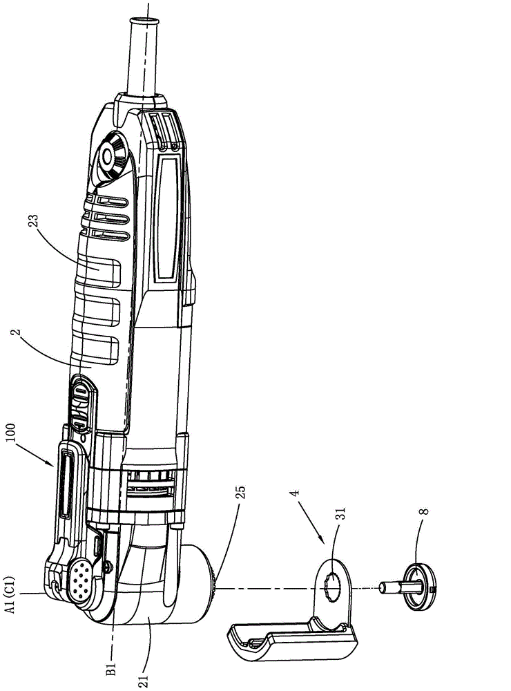 Grinding accessory, swing power tool and application thereof