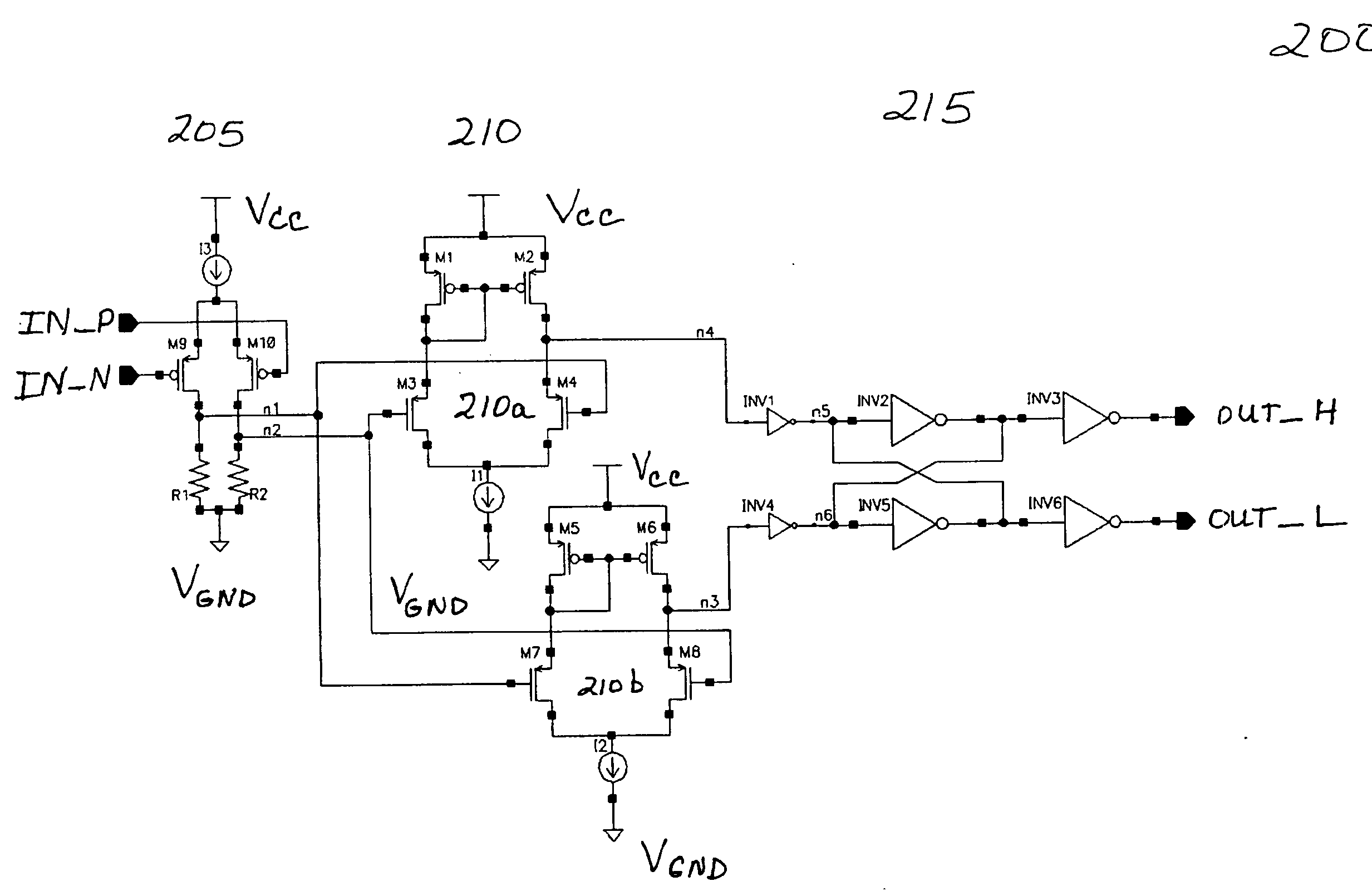 Method and circuit for translating a differential signal to complmentary CMOS levels