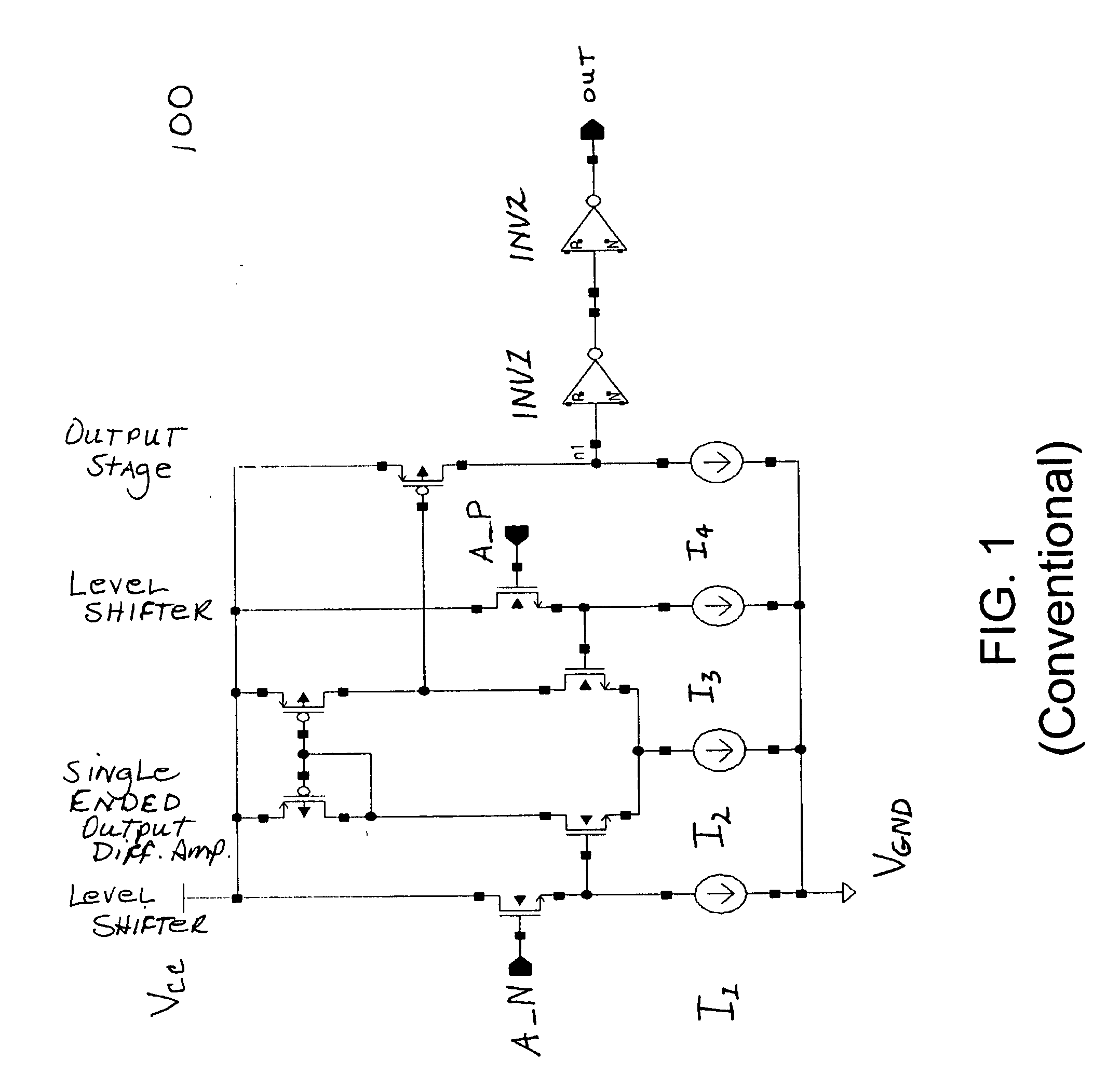 Method and circuit for translating a differential signal to complmentary CMOS levels