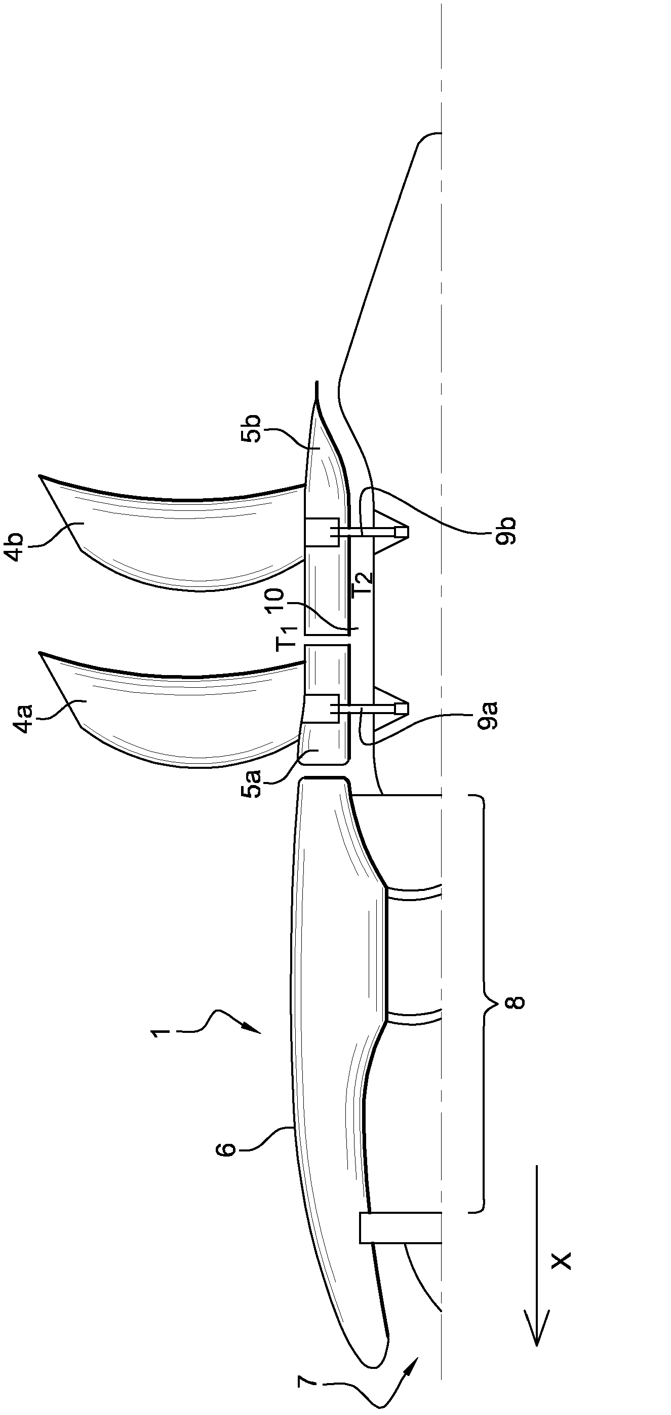 Fluid-cooling device for a turbine engine propulsive unit