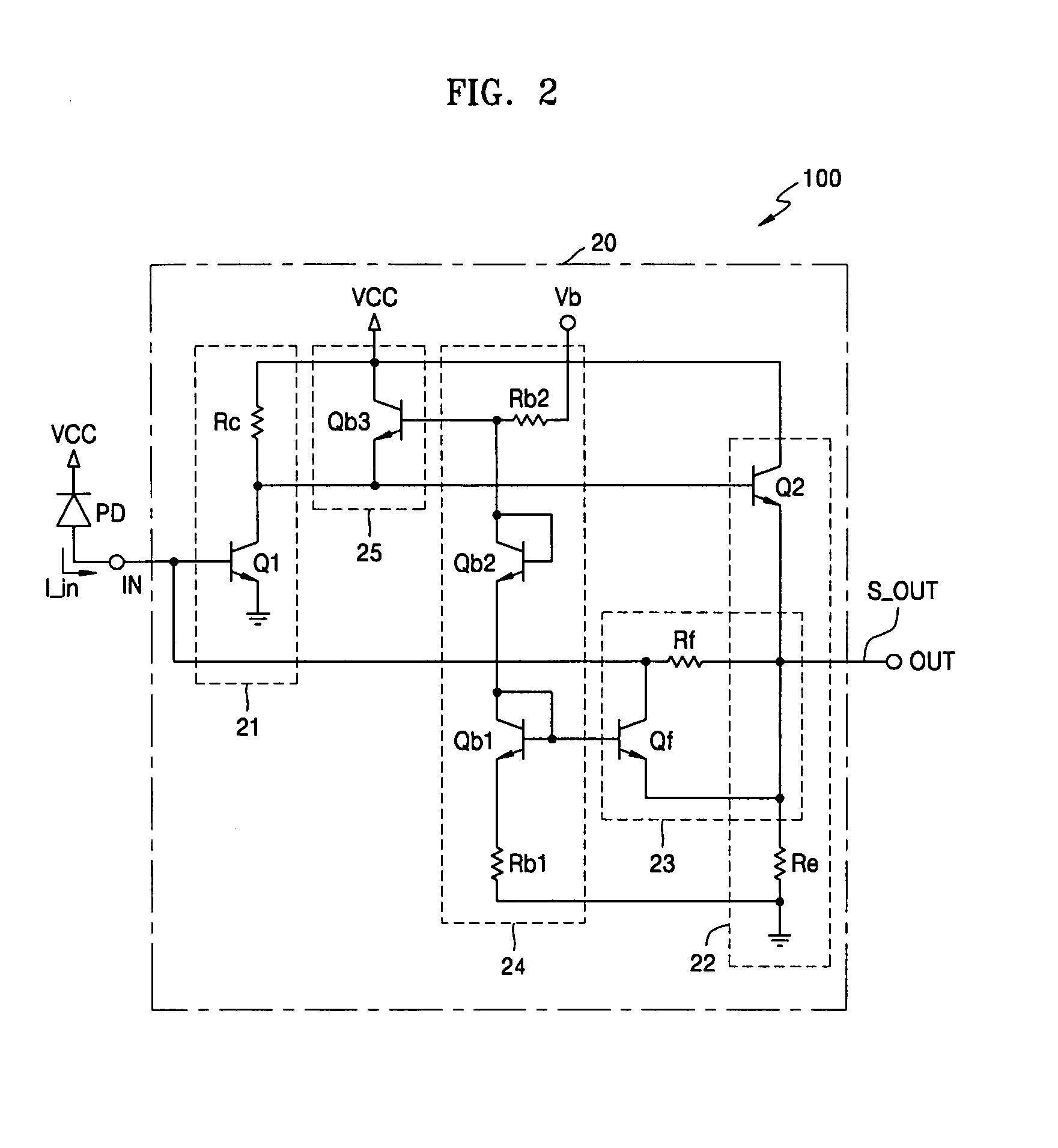 Automatic gain control feedback amplifier