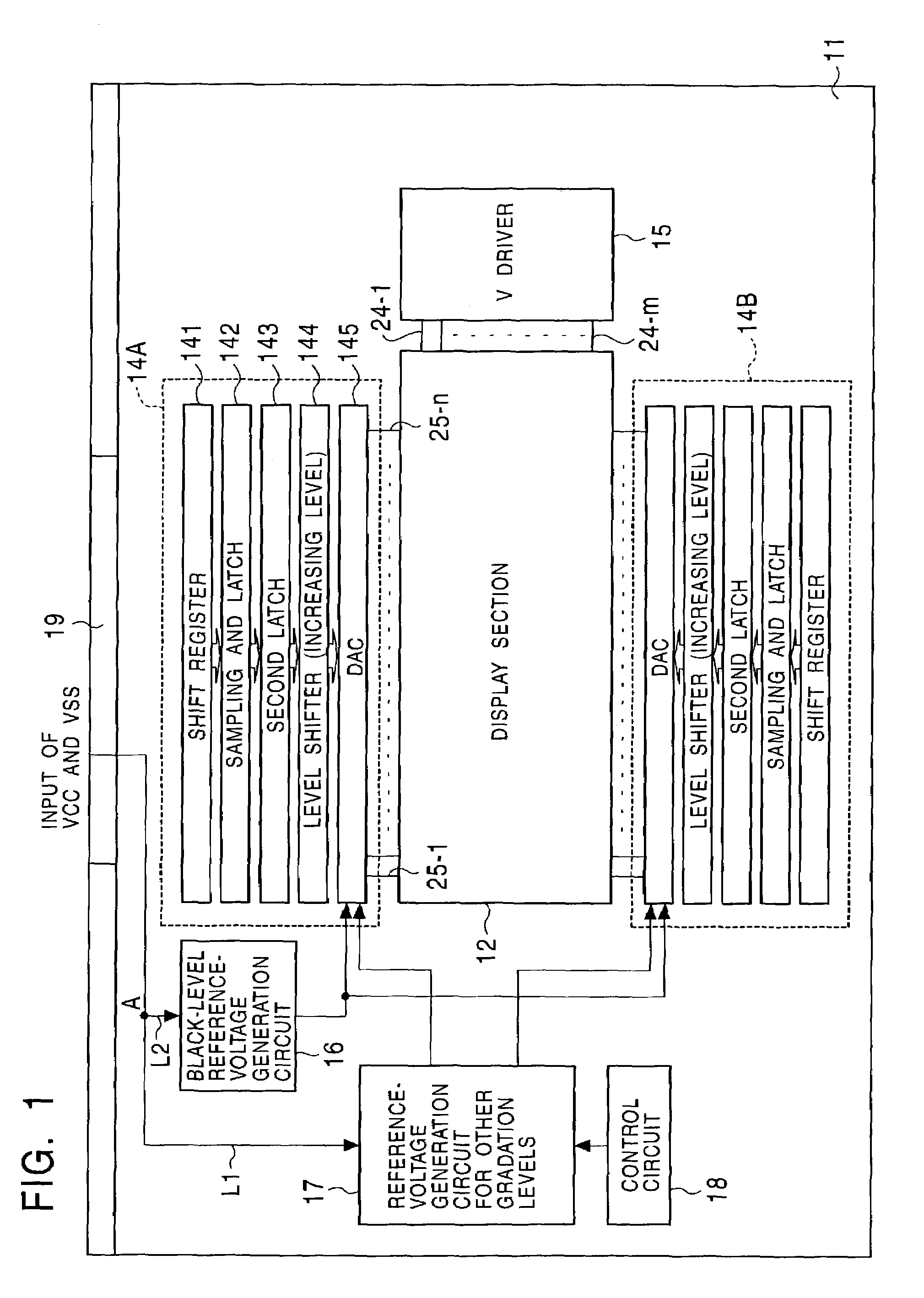 Display apparatus and portable terminal which uses D/A conversion circuit