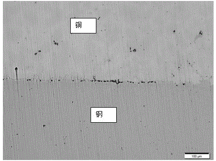 A copper-steel bimetal bridge welding method