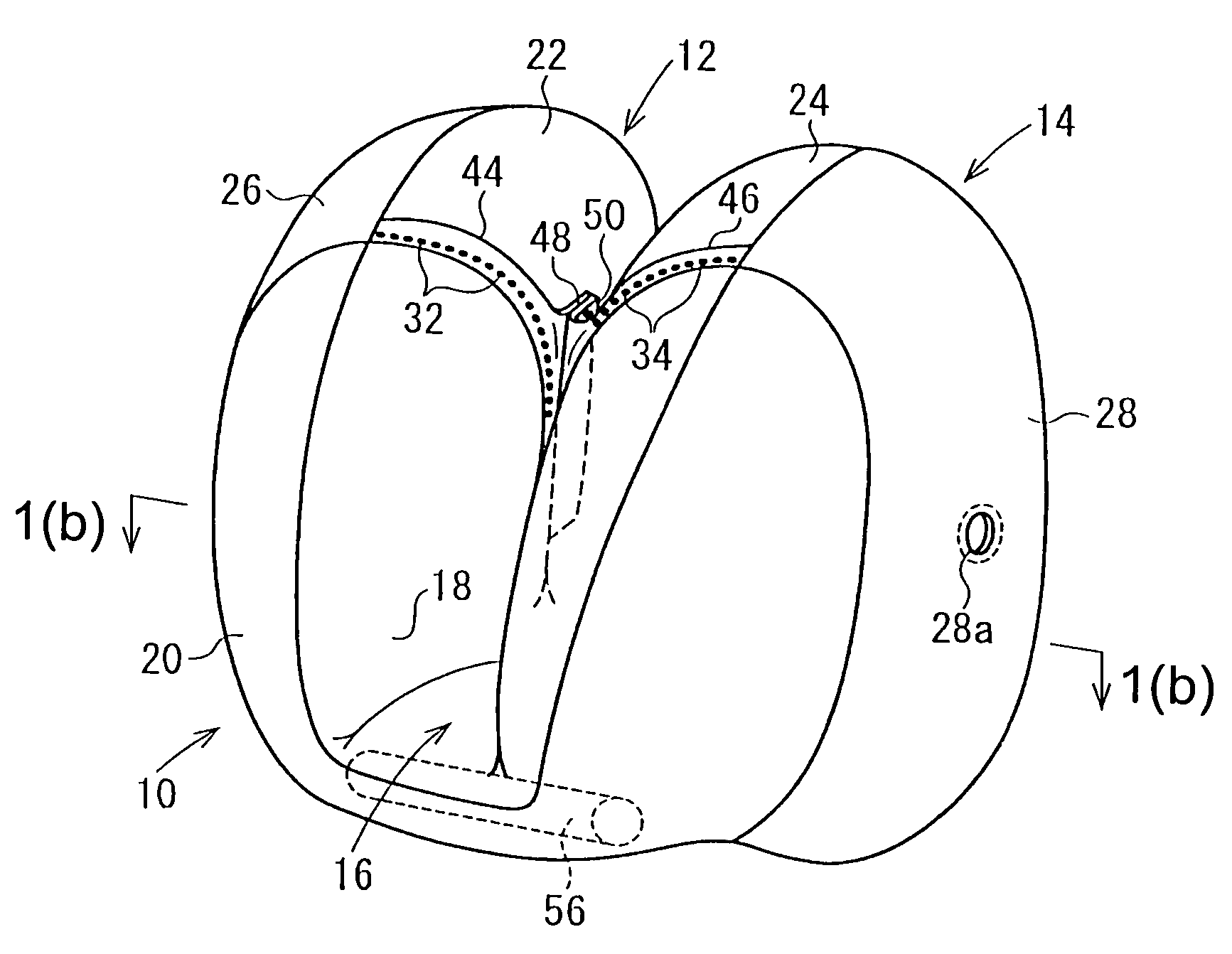 Airbag, airbag device and vehicle