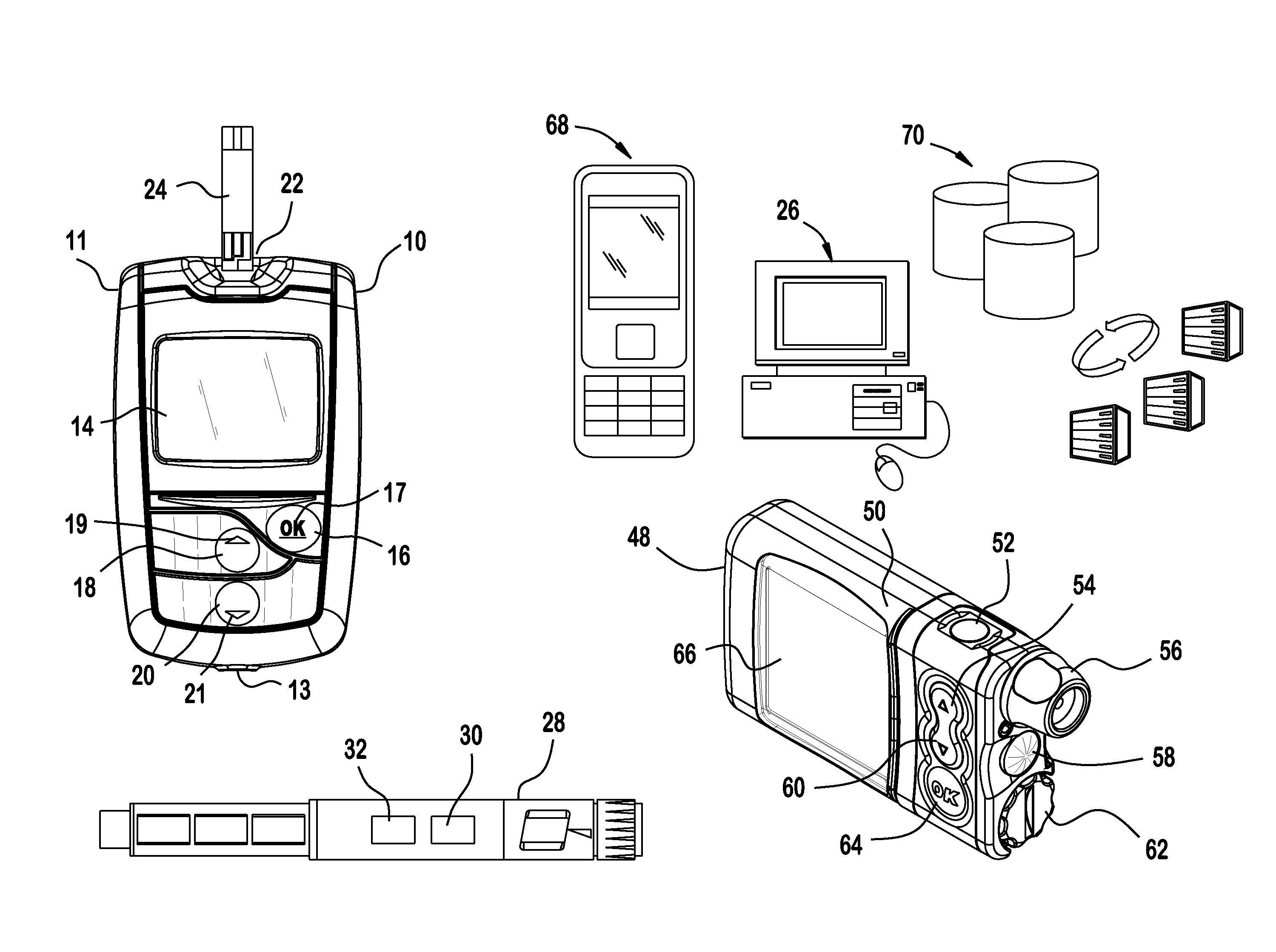 Analyte testing method and device for calculating basal insulin therapy