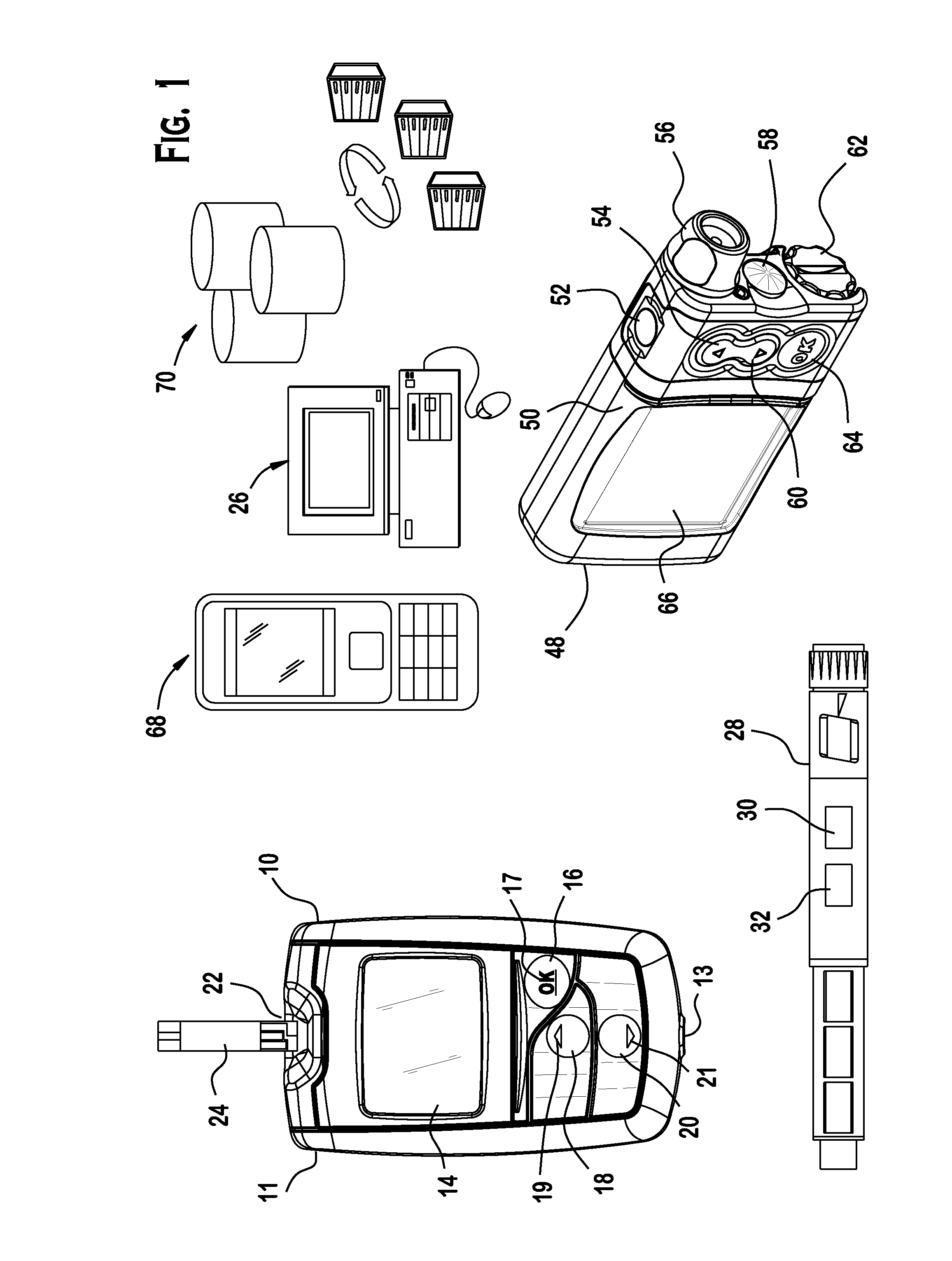 Analyte testing method and device for calculating basal insulin therapy