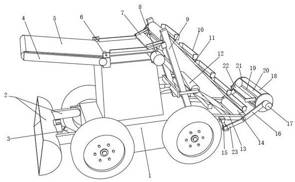 Loader with rotating upper hopper