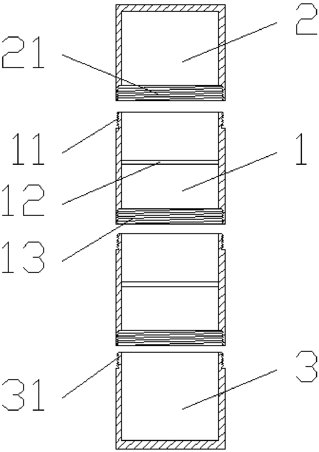 Molecular gradient forward and reverse ultrafiltration separation and purification device and ultrafiltration method thereof