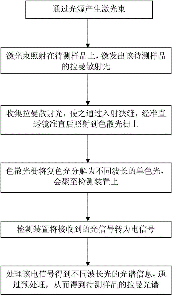 Raman spectrum-based substance detection method