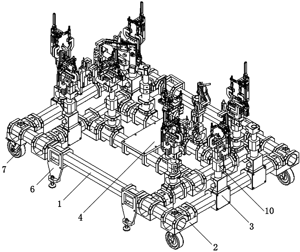 Flexible welding and positioning device for sheet parts