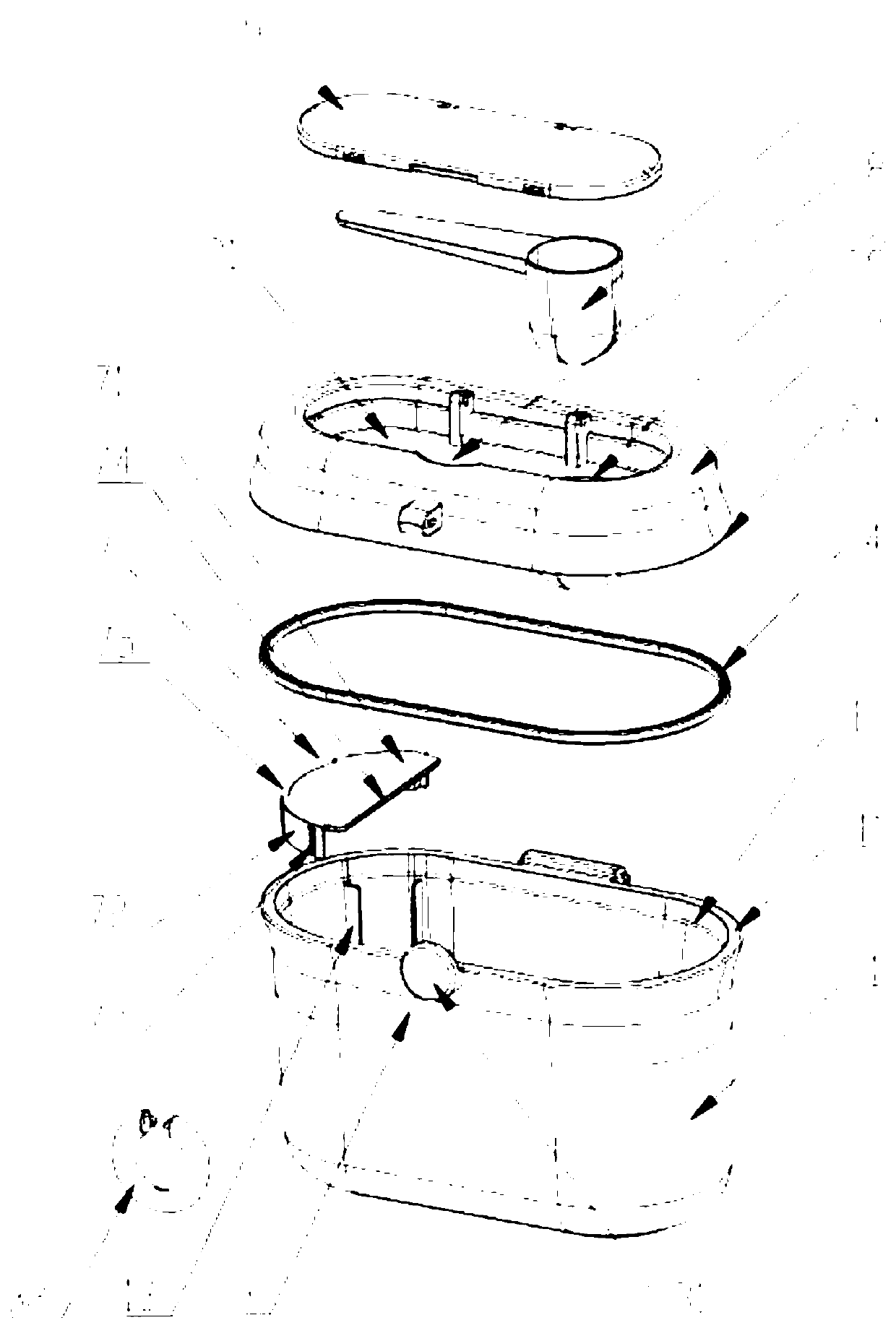 Powdery food barrel