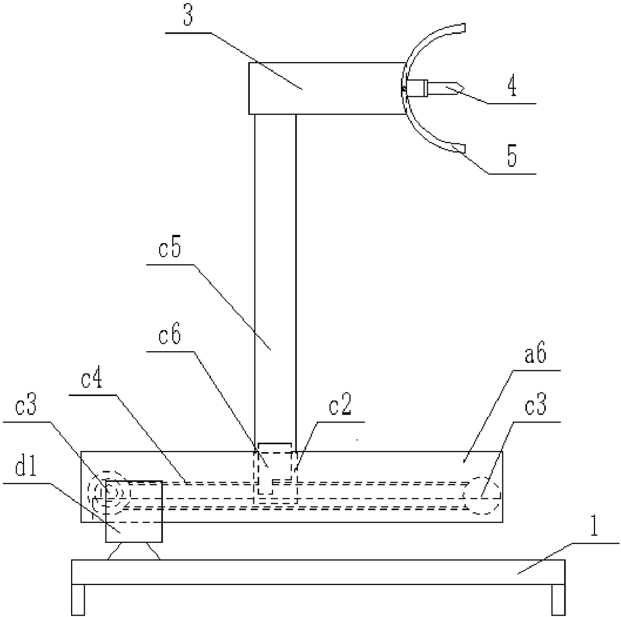 Highly-efficient hole-punching device for push rod