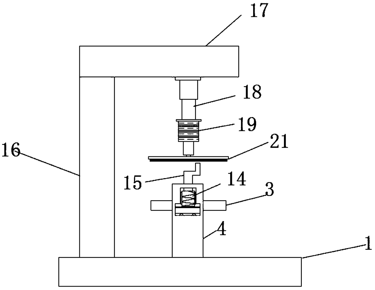 Flywheel polishing device with clamping function