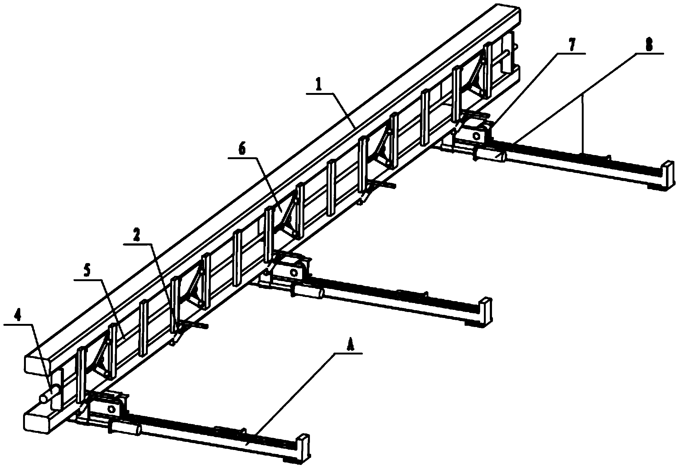 Centering and clamping assembling machine for H-shaped steel of corrugated web plates