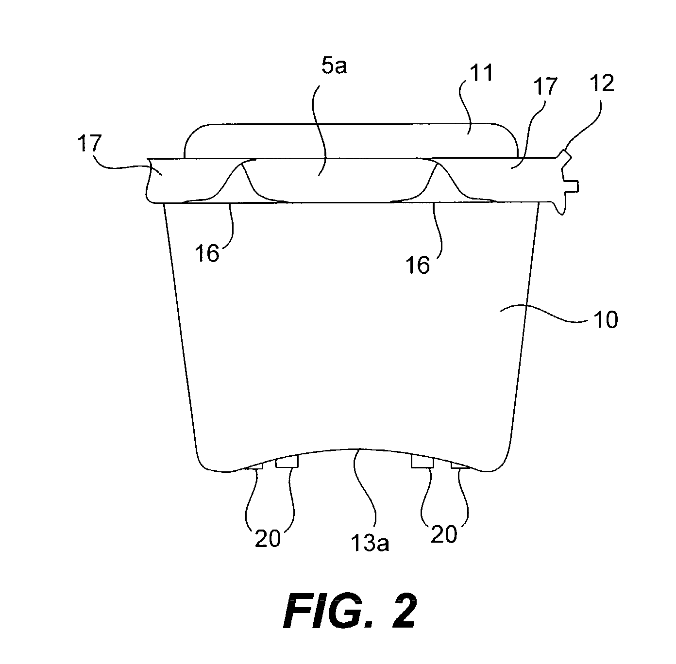 Produce packaging system having produce containers with double-arched ventilation channels