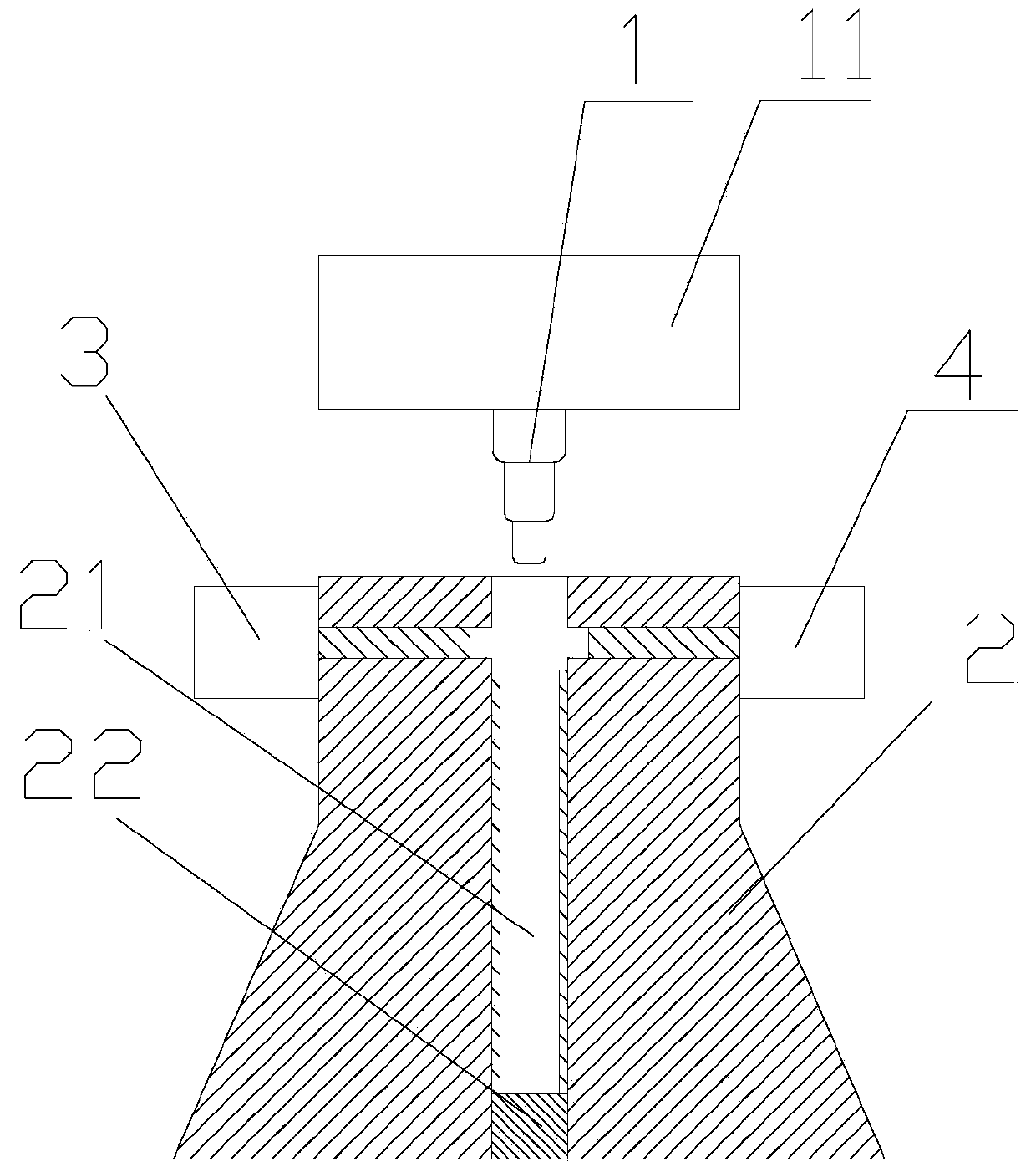 Automatic demolding device and method for end flaring of automobile pipe fitting