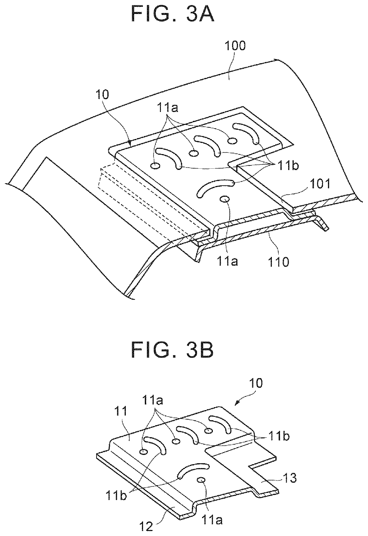 Vehicle sensor mounting structure and vehicle sensor bracket set