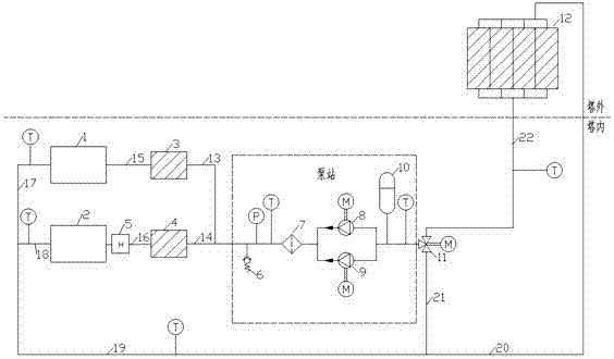 Tower bottom cooling system and control method of high-power offshore wind power generating set