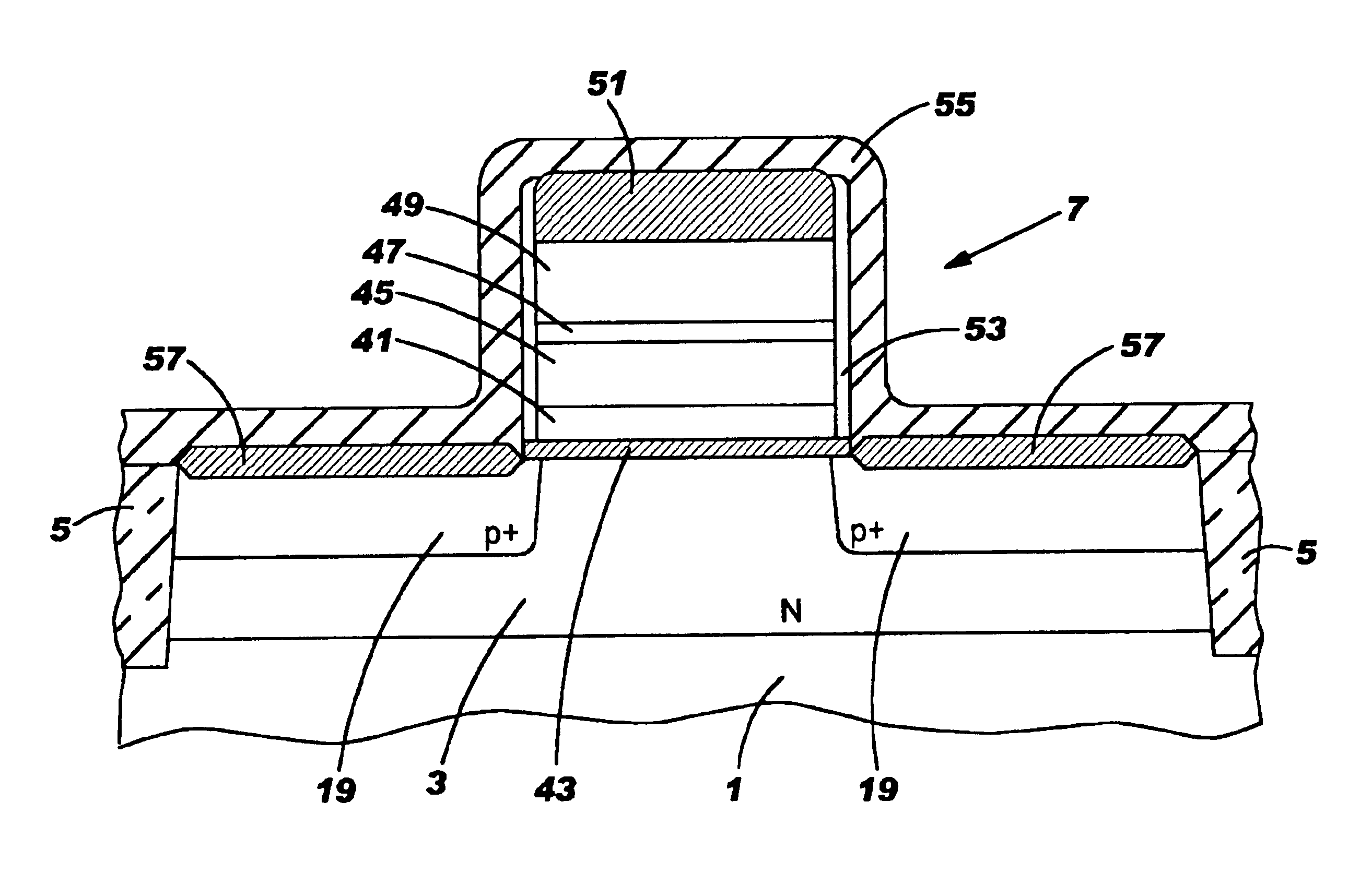 Split poly-SiGe/poly-Si alloy gate stack