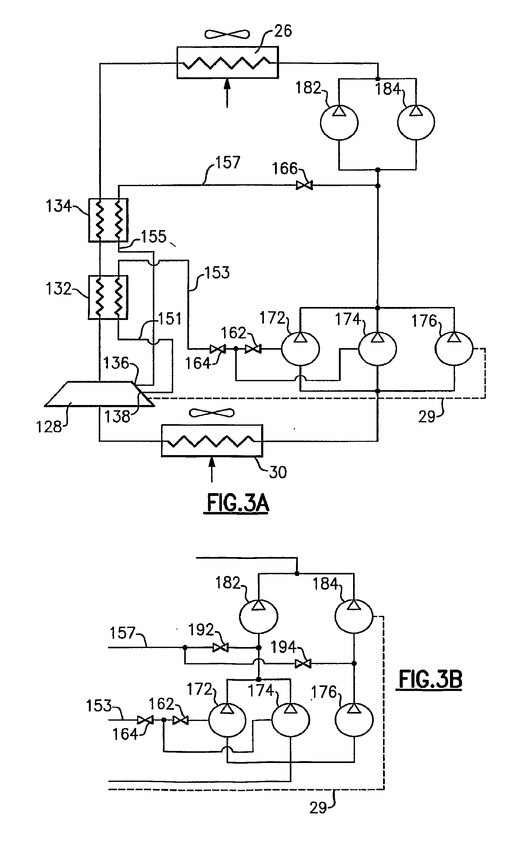 Co2 refrigerant system with tandem compressors, expander and economizer