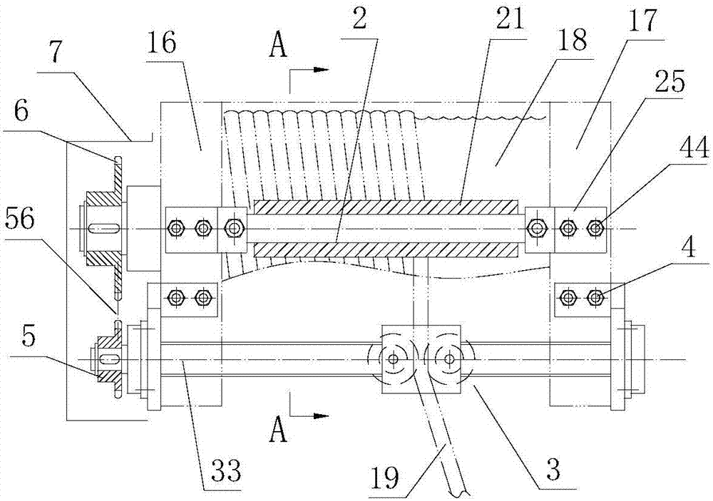 Rope guider with casing pipe type rope pressing device and guide rod type thread guide mechanism