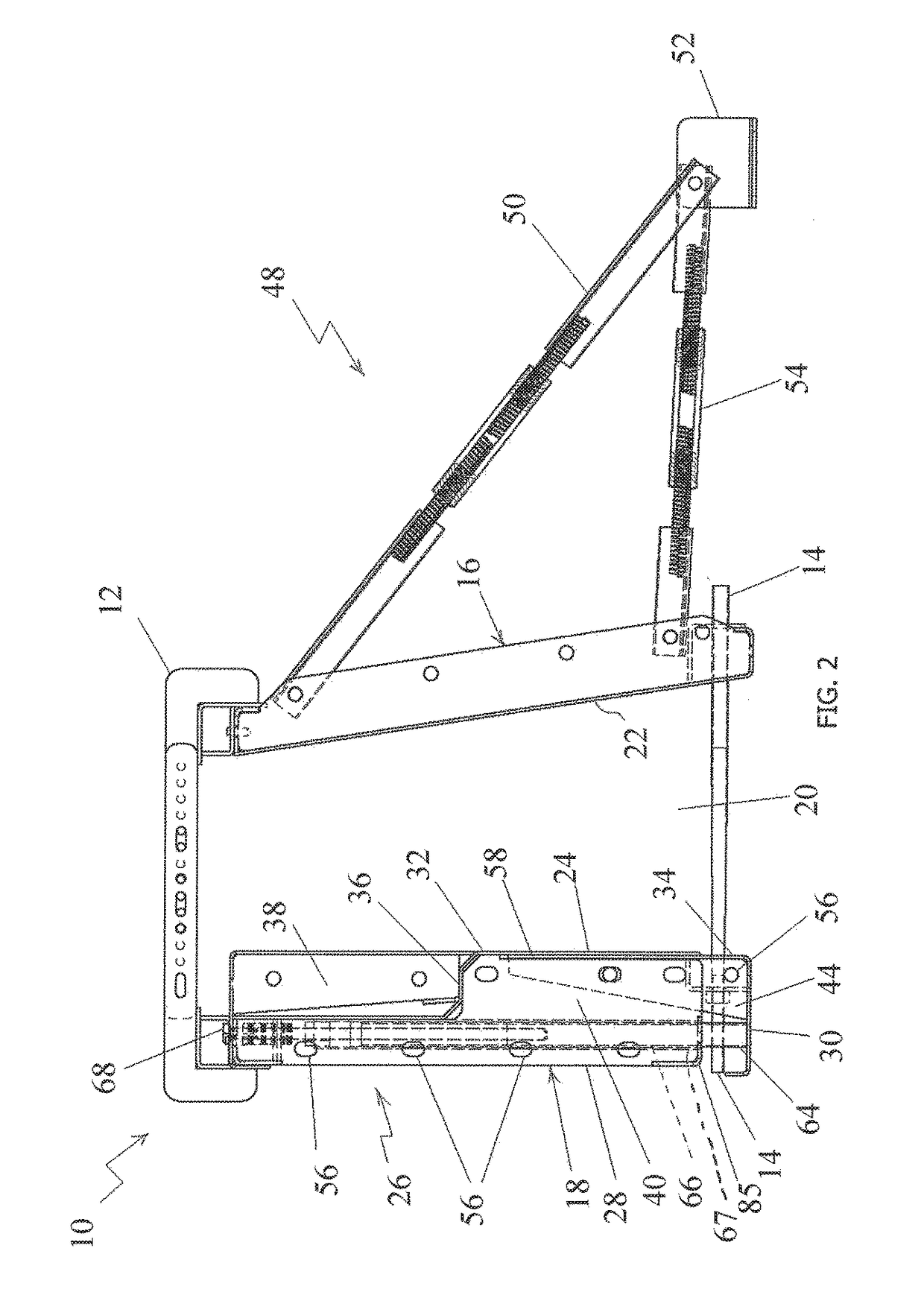 Height adjustable concrete form assembly