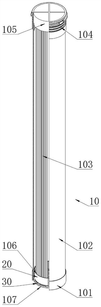 Submerged hollow fiber membrane element, membrane module, membrane module system and preparation method