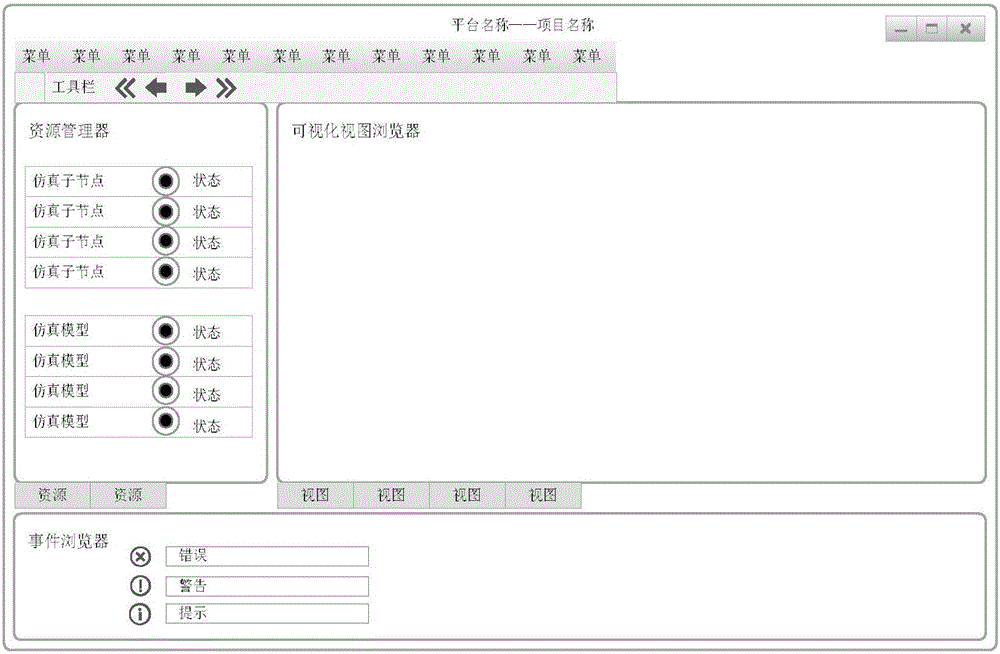 Visual modeling method for distributed simulation platform