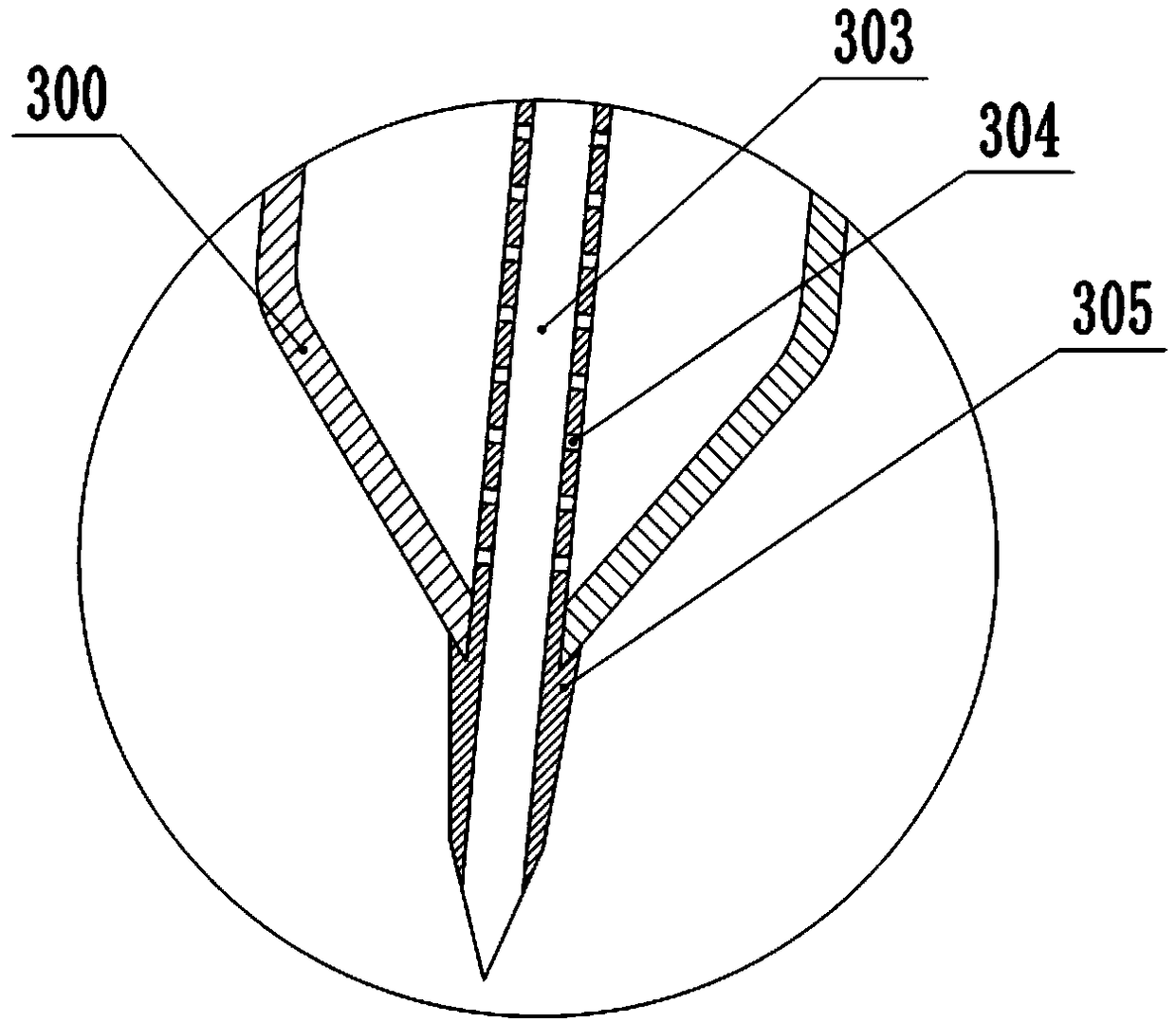 Fruit tree planting fixing device